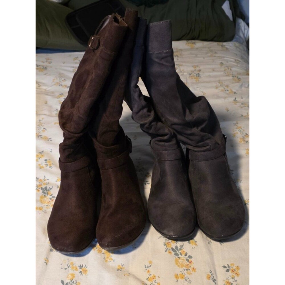 Lot of 2 Pairs Size 9.5W Avenue Aspyn Wide Calf Boots